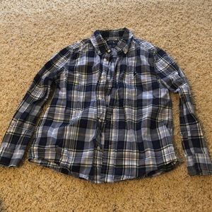 Blue Plaid Ralph Lauren Button-down Shirt
